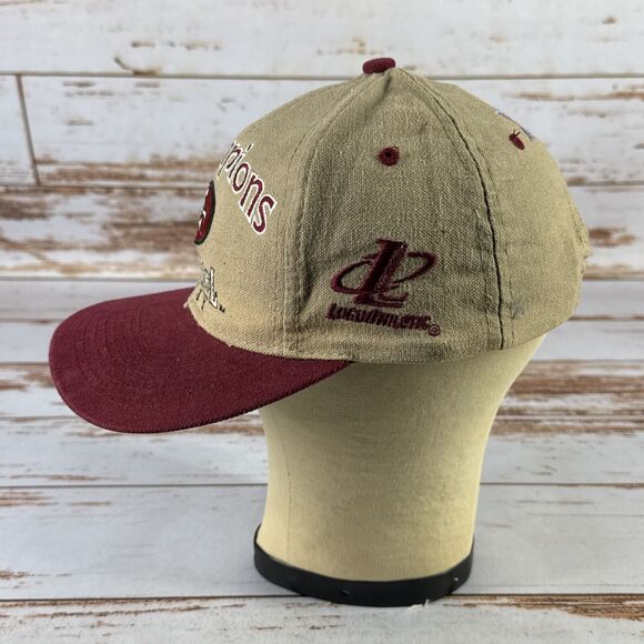 Vintage Champions SF Super Bowl XXIX Embroidery Tan Burgundy Sports Hat Ballcap - Picture 4 of 7